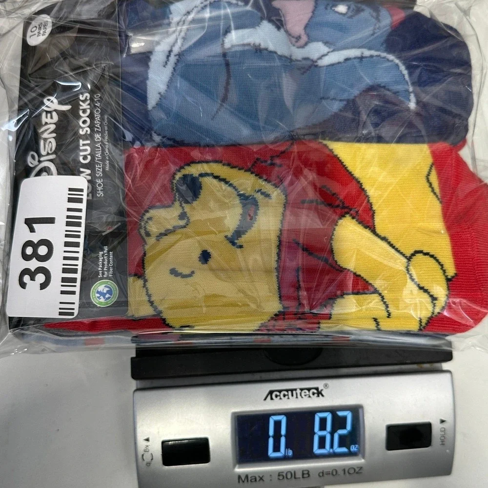 Disney 10 Pair Low Cut Socks Winnie‎ The Pooh Kids 4-10 Pack